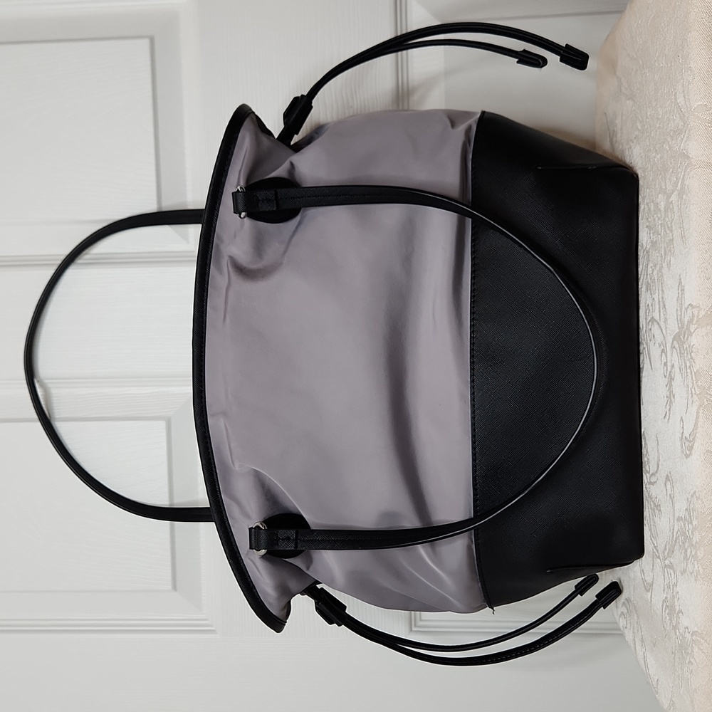 Radley London Dane Park medium tote open top nylon gray and black - Picture 3 of 16